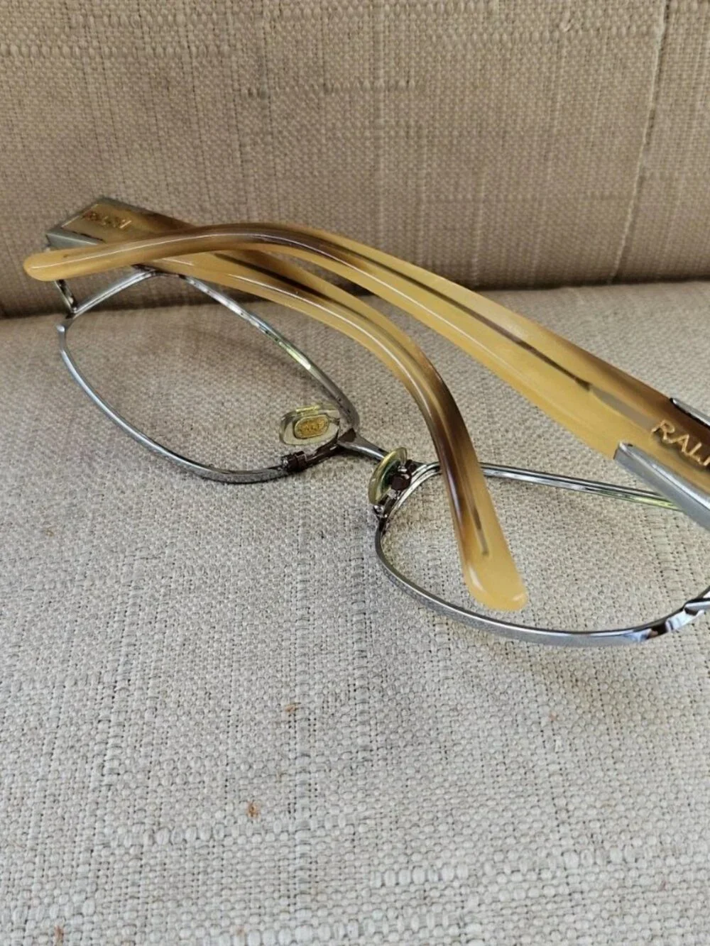 Ralph Lauen Women Eyeglasses Frame Silver Tone Metal Eyewear RA4023 Glasses